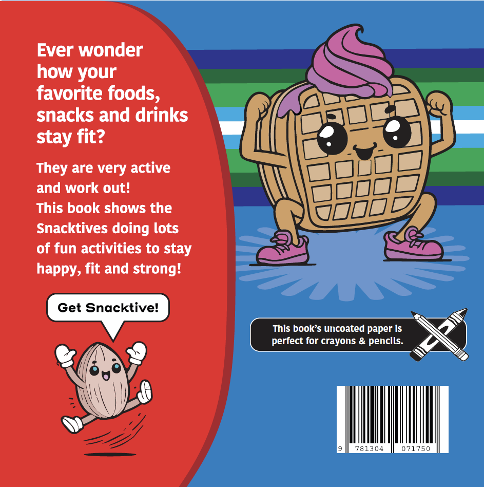 Active Snacks Coloring Book for Crayons & Pencils: Volume 1 - Fitness Edition