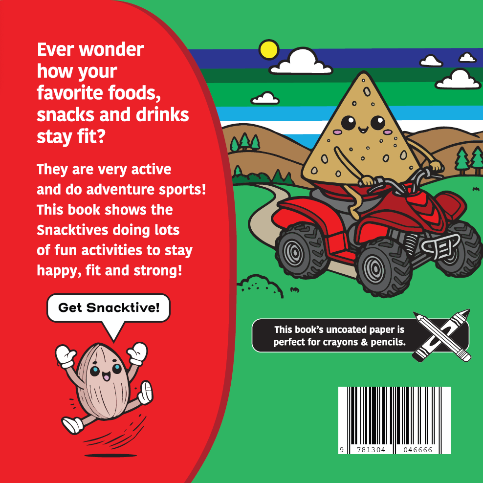 Active Snacks Coloring Book for Crayons & Pencils: Volume 3 - Adventure Edition