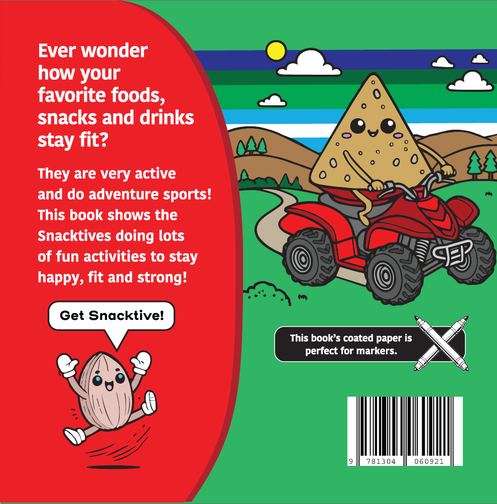 Active Snacks Coloring Book for Markers: Volume 3 - Adventure Edition