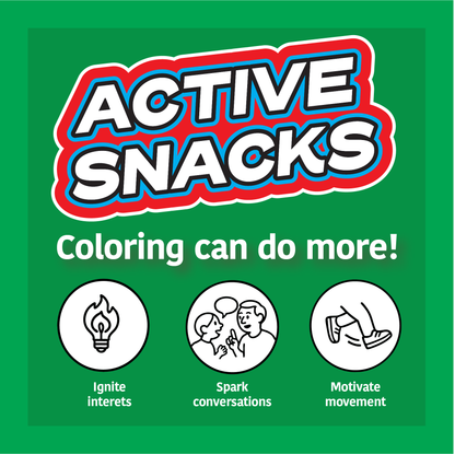 Vol. 1 - Fitness Edition - Active Snacks Coloring Book for Crayons & Pencils